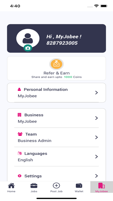 MyJobee Blue/Grey Collar Jobs Screenshot