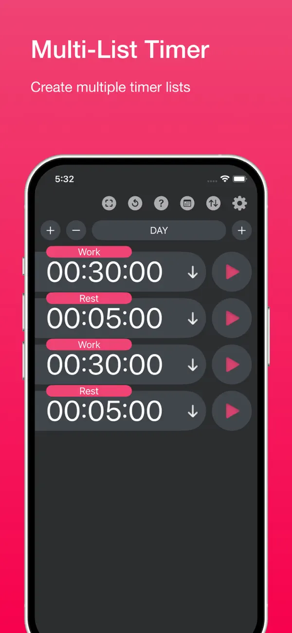#1. Multi List Timer (iOS) Podle: Roman Sevastyanov
