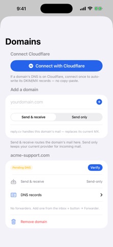 Reply Mail iPhone screenshot