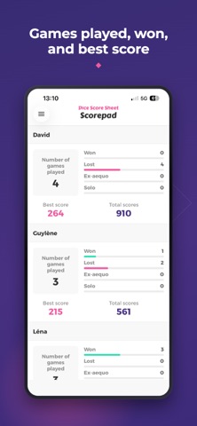 Dice Score Sheet & Scorepad Screenshot 3 of 5