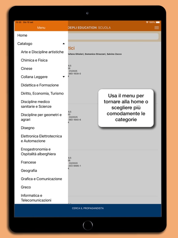 Catalogo Hoepli Scuola iPad screenshot