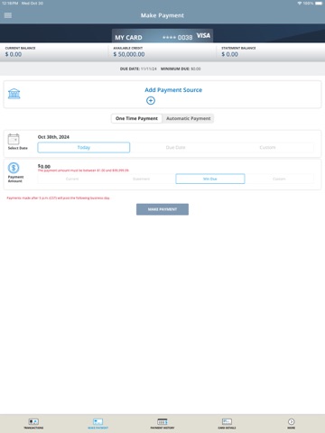 Colony Credit Cards iPad screenshot