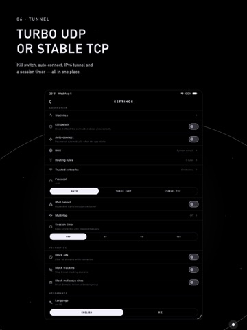 Spaceship Private VPN iPad screenshot