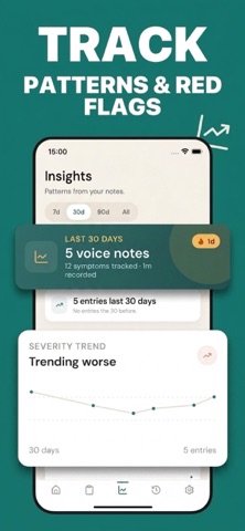 Sympnote: AI Symptom Tracker iPhone screenshot