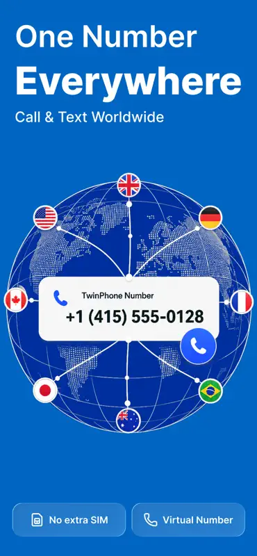 TwinPhone: Virtual Number, SMS screenshot 1 of 5