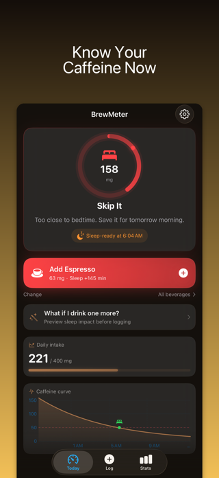 BrewMeter - Caffeine Tracker Screenshot 1 of 8