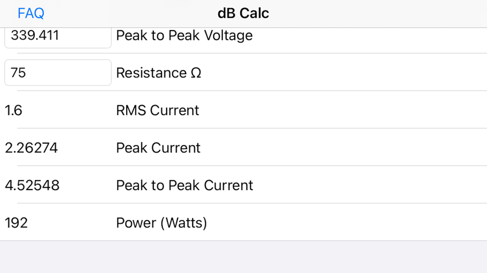 #4. dB Calc (iOS) By: Black Cat Systems