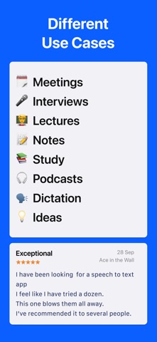 LoroNote - Speech to Text iPhone screenshot