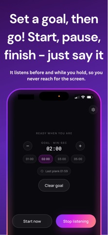 Planq: Voice Plank Timer screenshot