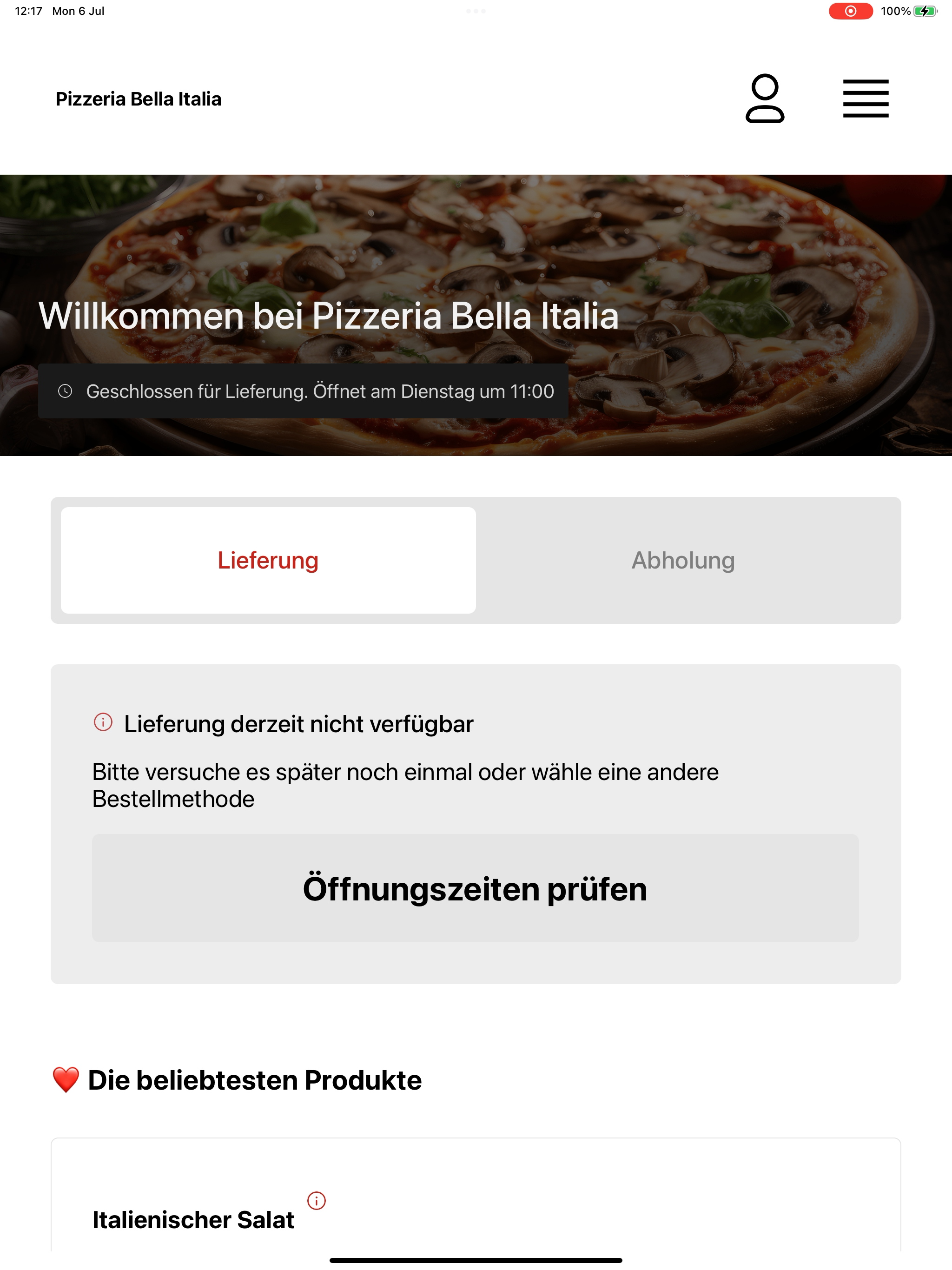 Pizzeria Bella Italia Germany screenshot 14