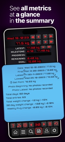 Weight Loss Tracker 2025 iPhone screenshot