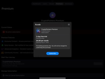 CryptoPointers iPad screenshot