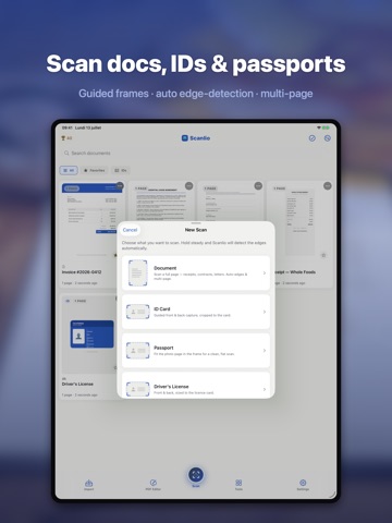 Scanlio: PDF Scanner & OCR iPad screenshot