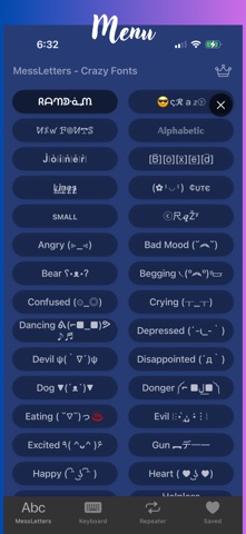 MessLetters - Crazy Fonts screenshot