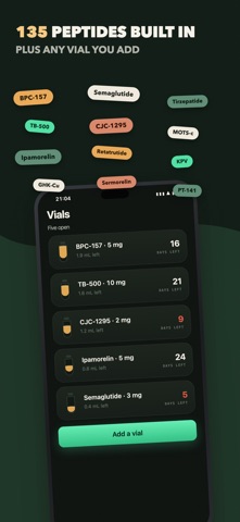 Peptide Tracker : Vialkeep Screenshot 4 of 6