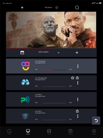 MyTV GO+ iPad screenshot