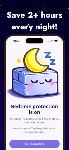Bloky: Bedtime App Blocker iPhone screenshot