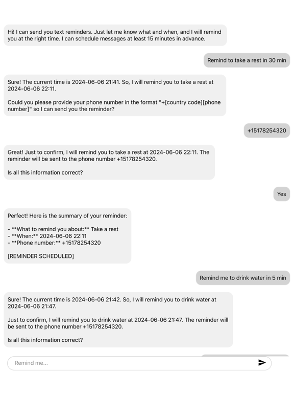 ChatReminder iPad screenshot 2 - Productivity app
