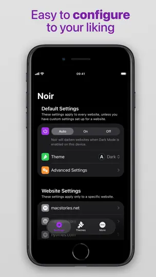 Скриншот Noir - Dark Mode For Safari на iPhone 3