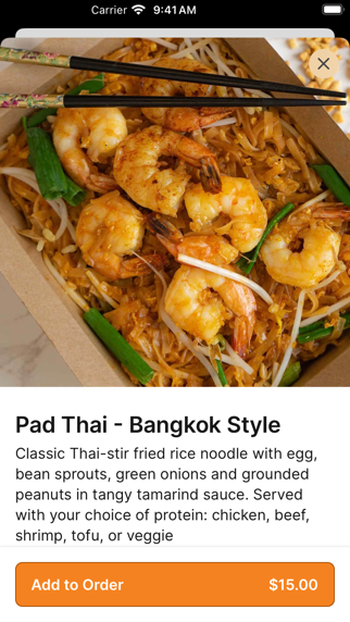 Cilantro Thai Express iPhone screenshot 4 - Food & Drink app