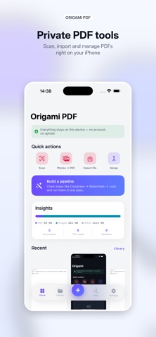 Origami PDF: Scan & Sign Screenshot 1 of 5
