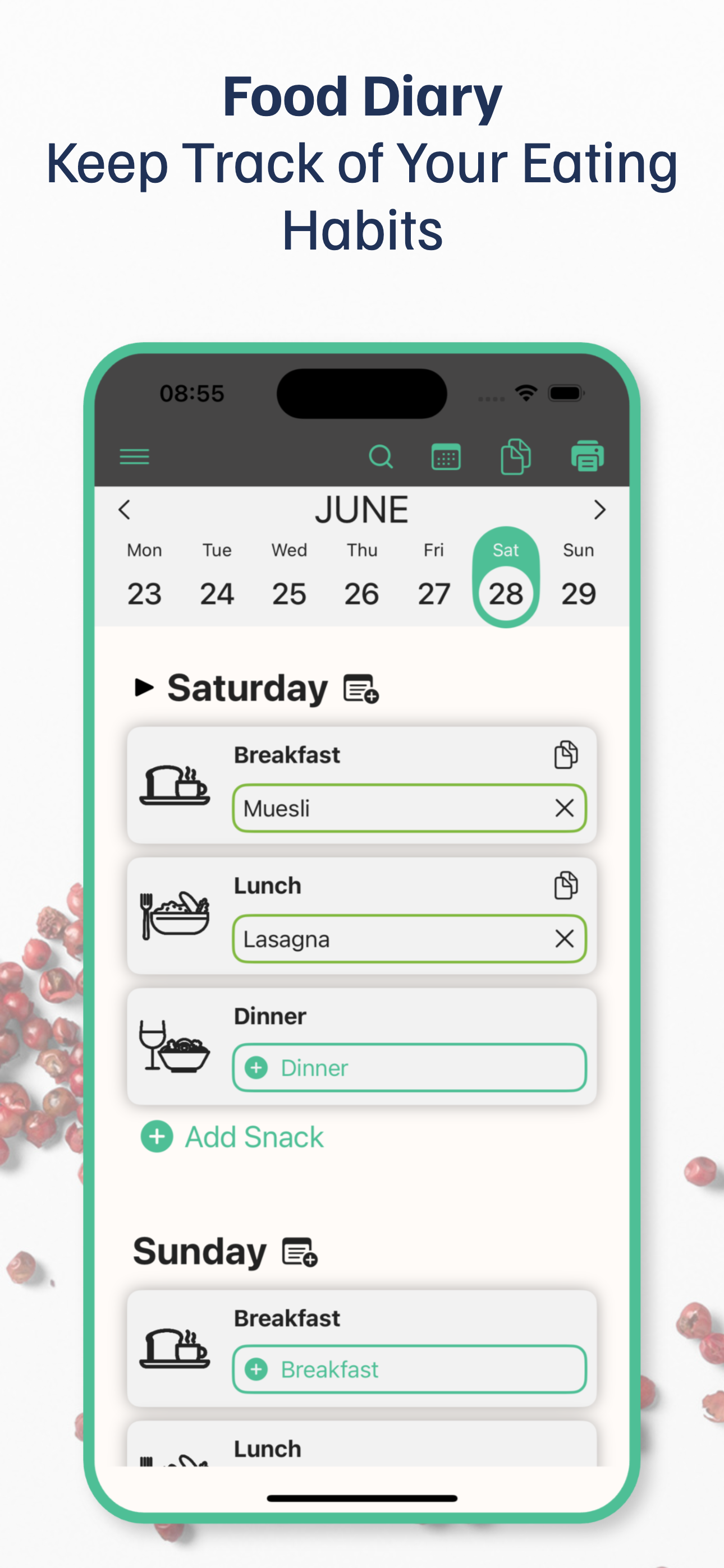 Food Journal Daily