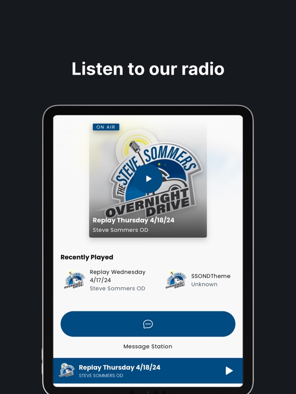 OvernightDriveRadio.com iPad screenshot 1 - Travel app