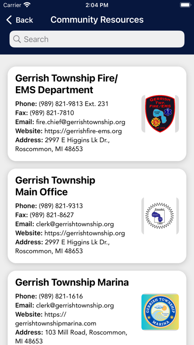 Gerrish Police Department Screenshot