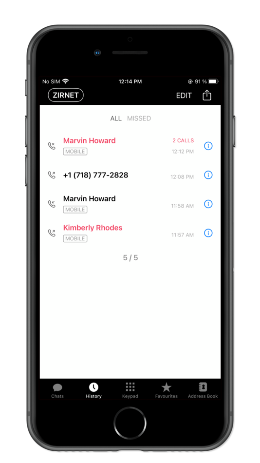 #3. ZIRNET VoIP (iOS) Podle: ZIRNET, LLC