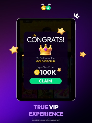 CrownCoins Casino iPad screenshot