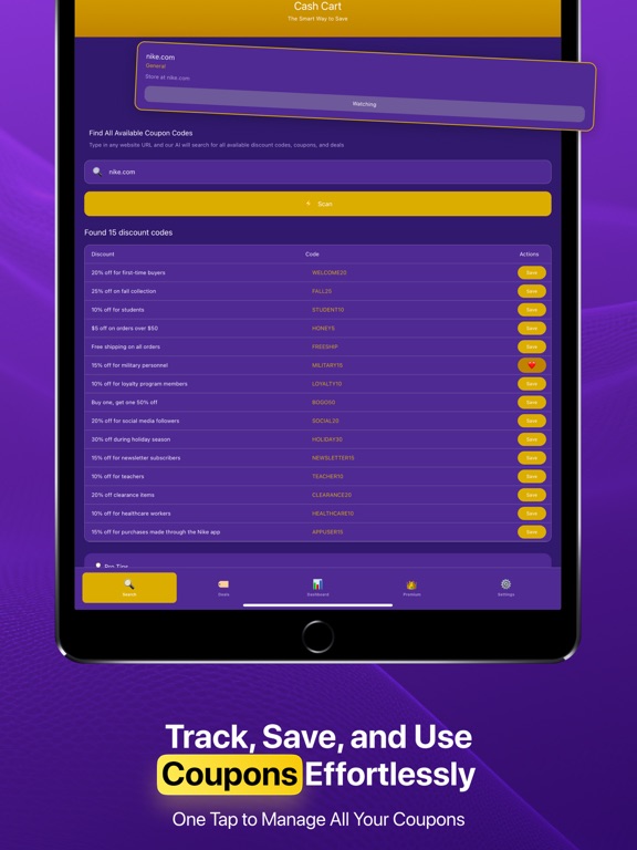 Cash Cart AI Coupon Finder iPad screenshot 4 - Shopping app