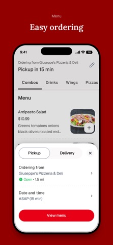 Giuseppe's Pizzeria & Deli iPhone screenshot