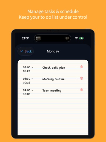 Weekly Planner. Diary Notes iPad screenshot
