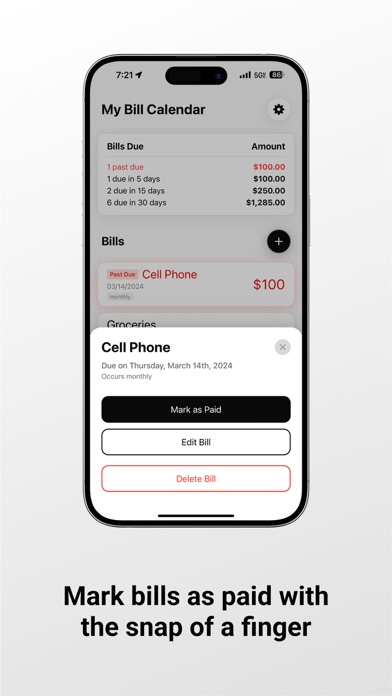 My Bill Calendar Screenshot