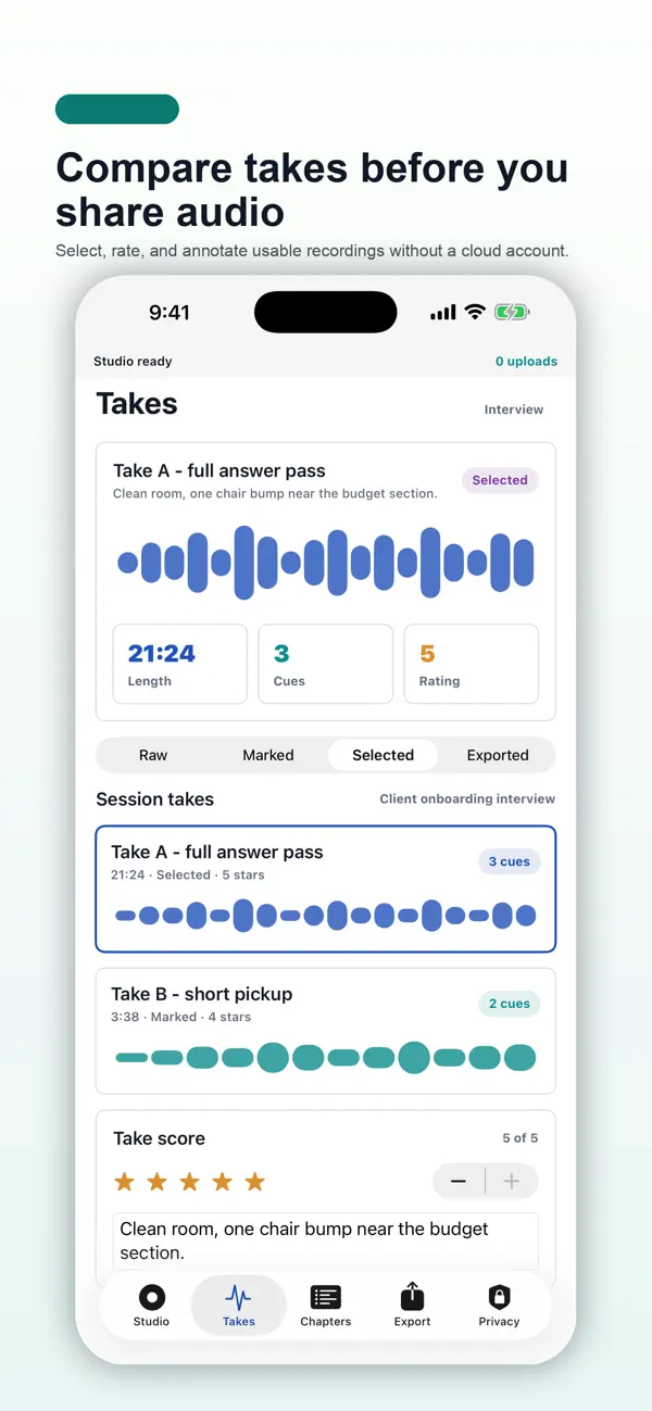Screenshot #2 pour Voice Chapter Studio