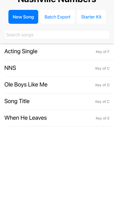 Nashville Numbers Screenshot