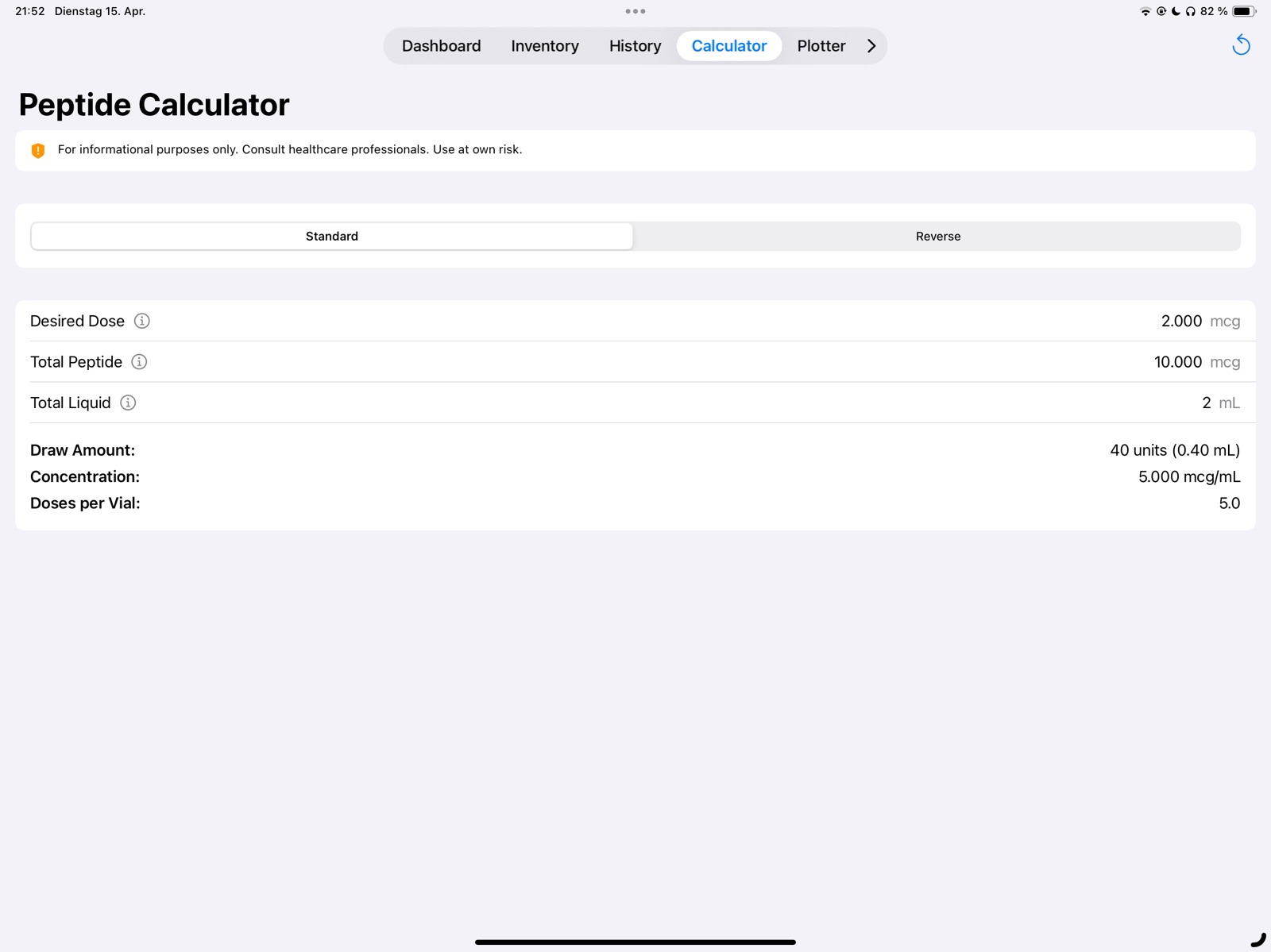 Peptide Log ipad screenshot 4