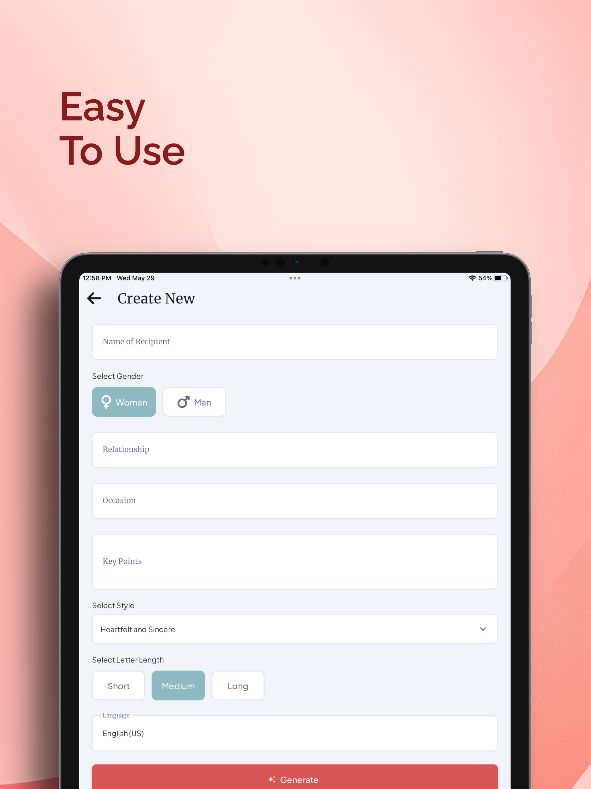 AI Love Letter Generator+