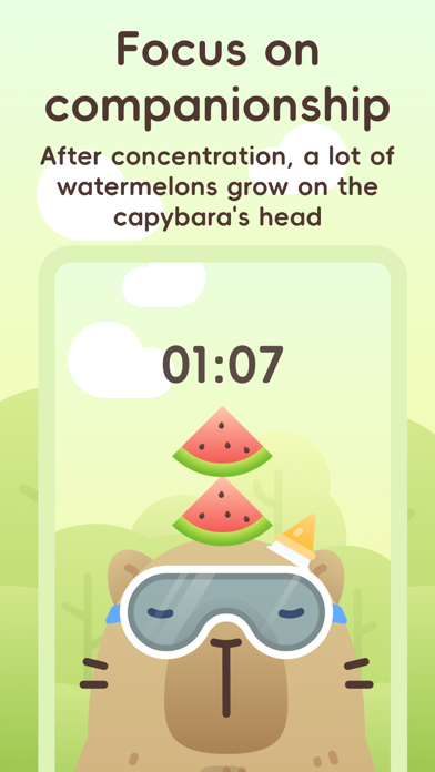 Capybara Focus·Pomodoro Timer iPhone screenshot 2 - Productivity app