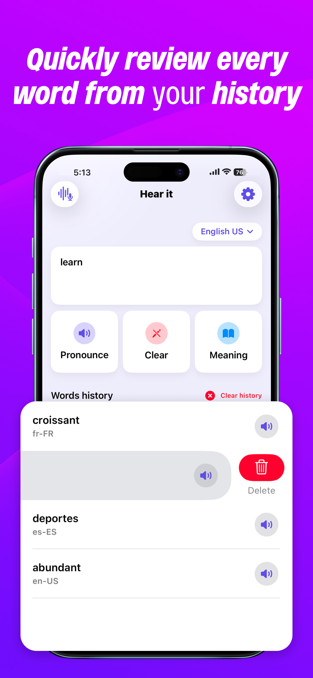 Pronounce Words - Hear it