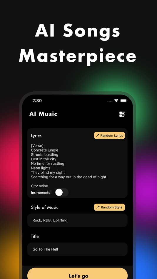 #2. AI Songs: (iOS) 由: 兰 李