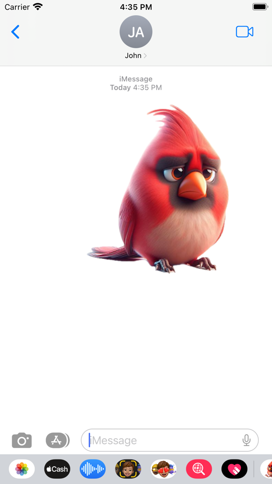 #4. Sad Cardinal Stickers (iOS) بواسطة: Paul Scott