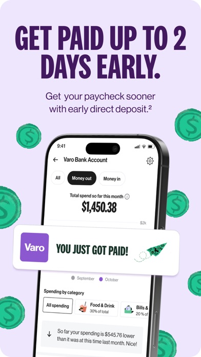 Varo Bank: Online Banking Screenshot