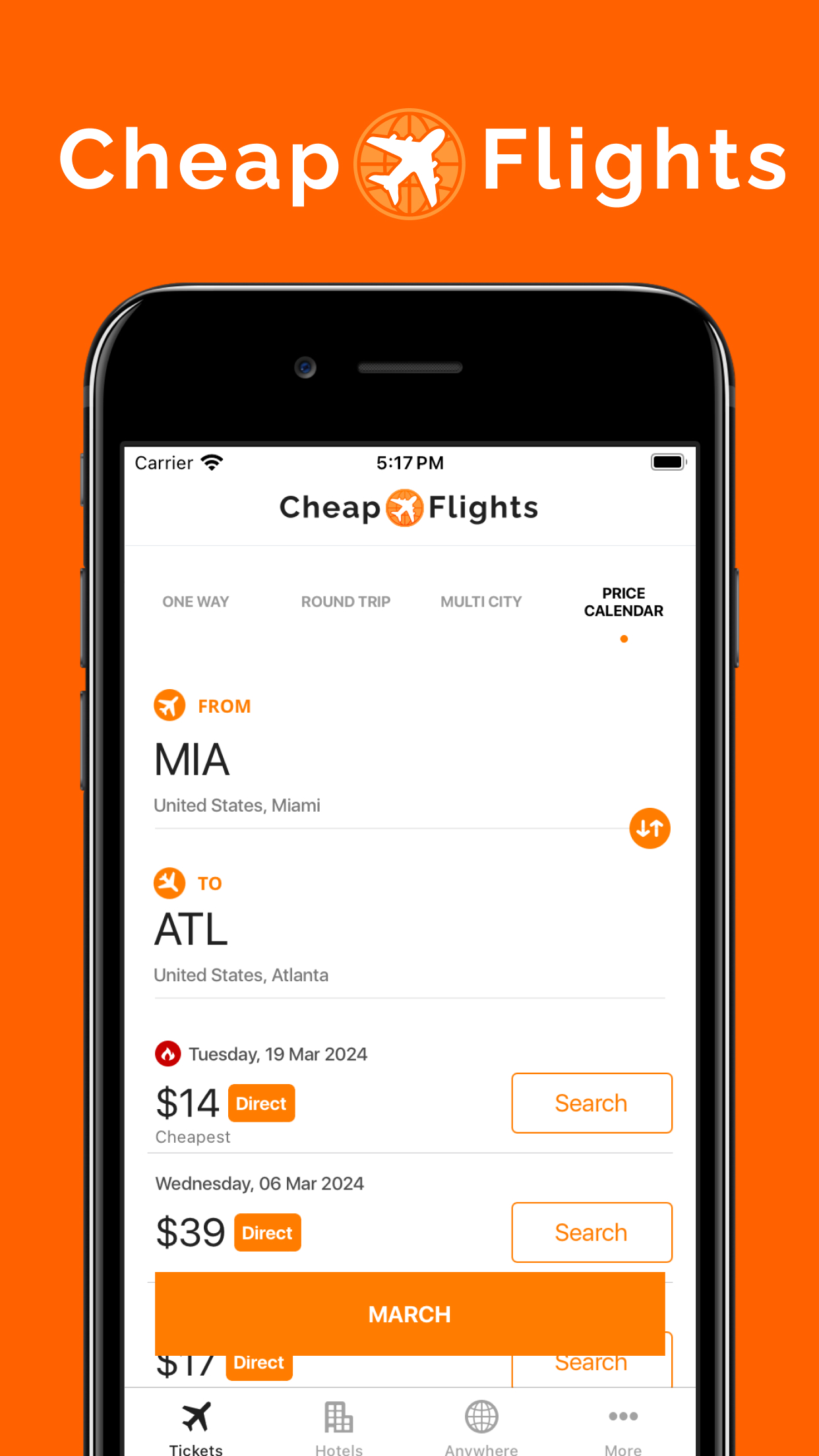 Cheap Flights App - CfTickets