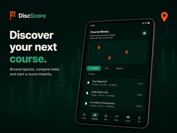 DiscScore: Disc Golf GPS iPad screenshot