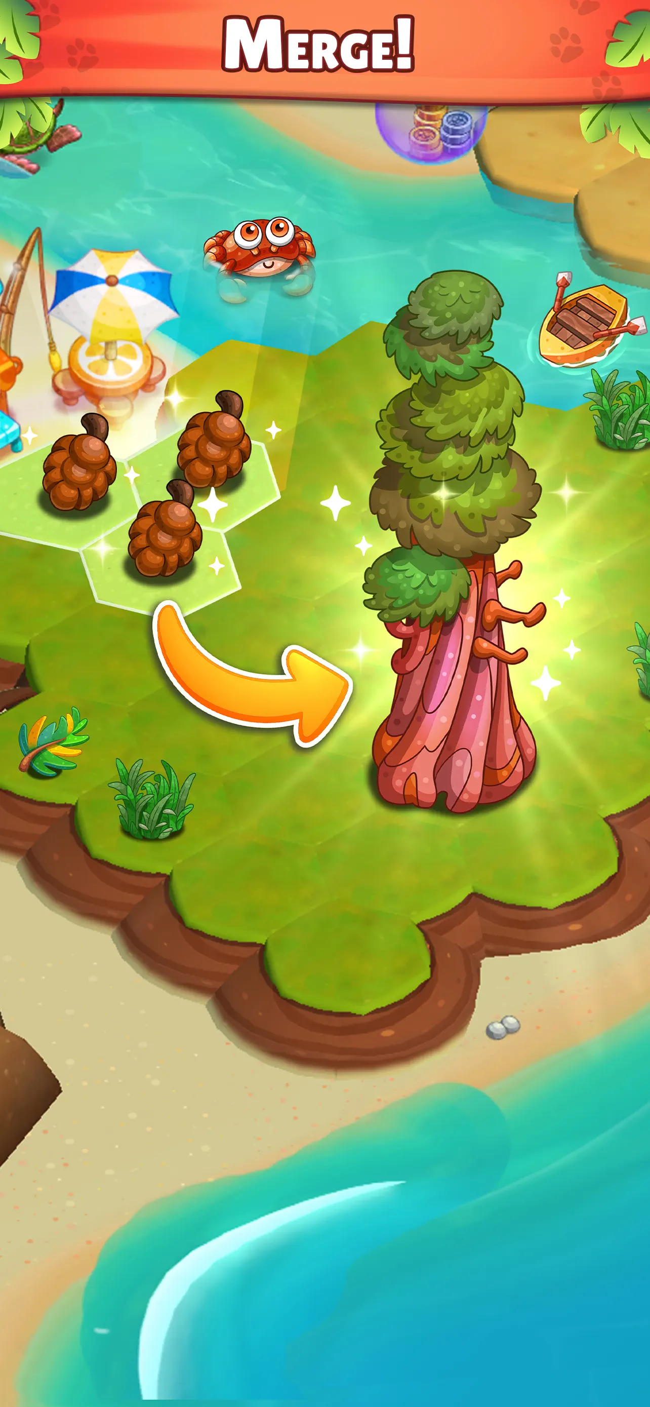 Paradise Paws: Merge Animals screenshot 1