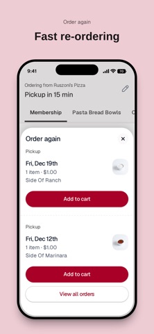 Ruszoni's Pizza iPhone screenshot