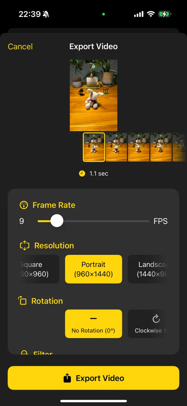 Screenshot #3 pour Onion Cam2 - StopMotion camera