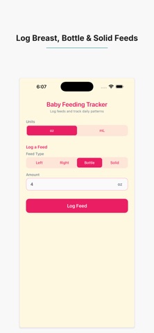Baby Feed Tracker: Log screenshot
