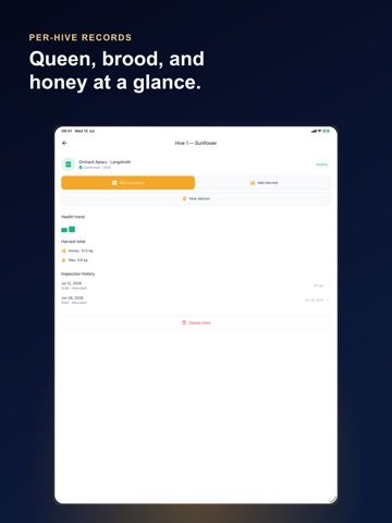 Beekeeping Log: Hive Tracker iPad screenshot